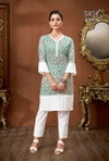Sana By Shichi Boutique print with heavy lace Designer Kurti With Bottom Wholesale Market In Surat